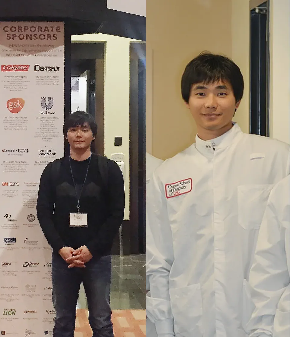 미국 치과의사면허 시험 합격 무렵 학회장에 선 최영인 대표원장
